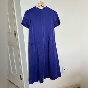 Silk Periwinkle Midi Dress
